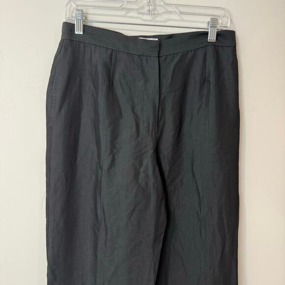 Max Mara Women's Trouser Pants Pleat Front High Rise Black Wool Made in Italy 12 - Picture 5 of 9